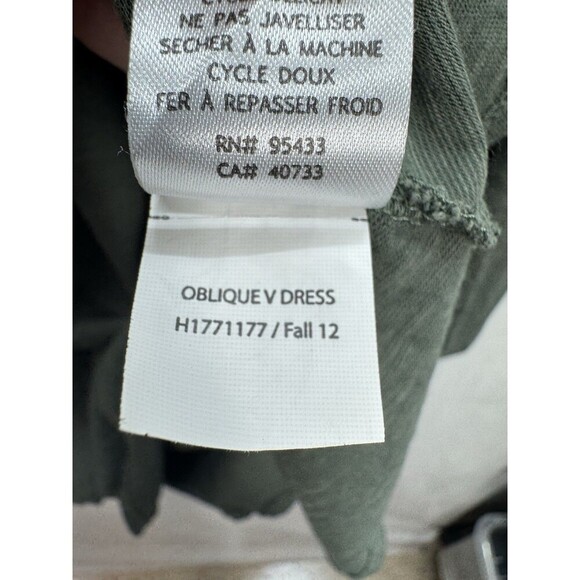 Horny Toad Oblique V Neck Dress Womens Small Green Organic Long Sleeve Outdoor - Picture 7 of 9